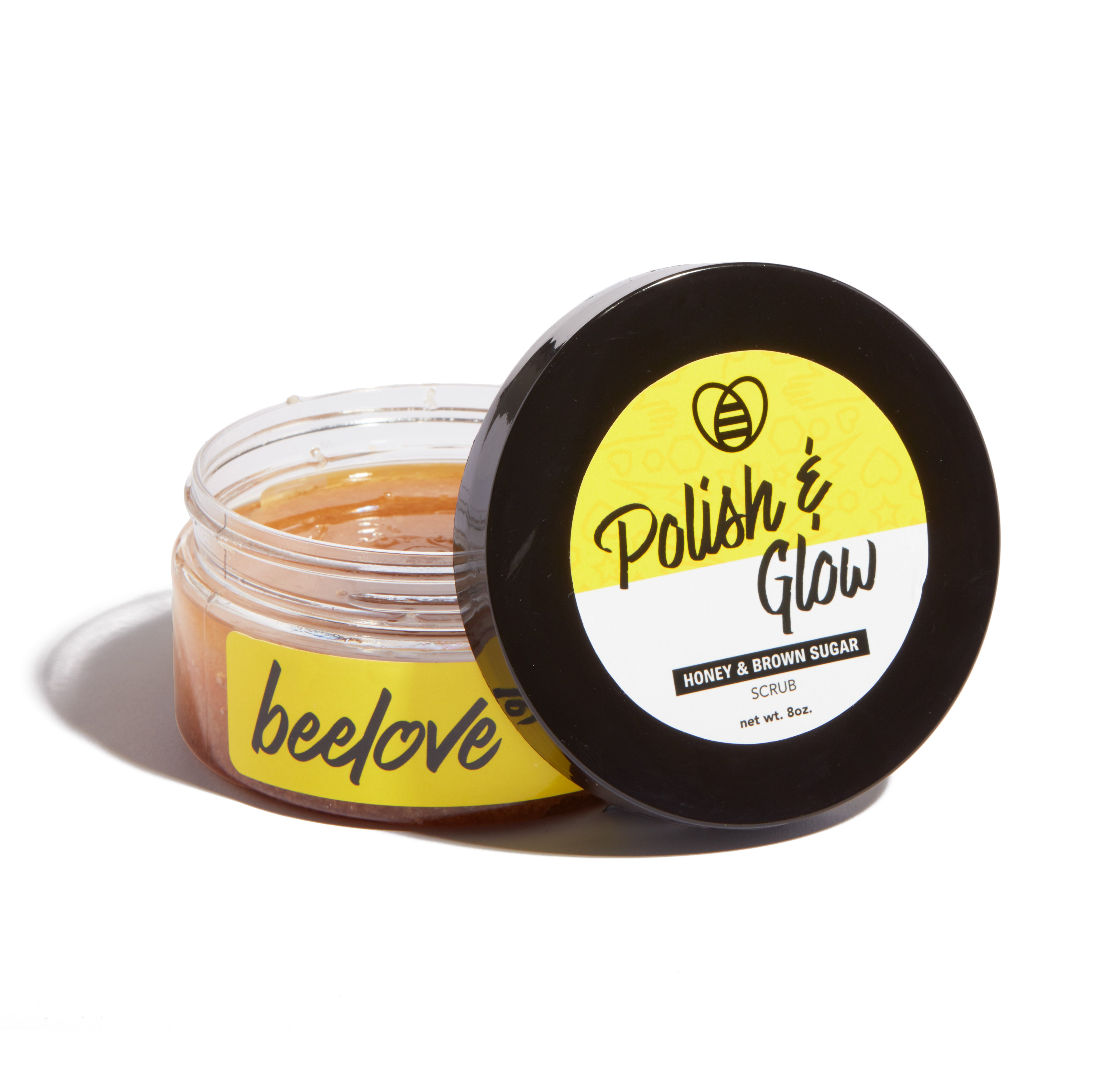 beelove® restore polish & glow honey & brown sugar scrub - 8 oz